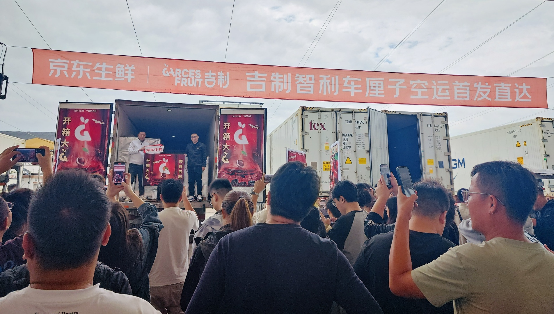 2025年全国首批智利车厘子空运抵沪 京东生鲜开启“质价比”消费季