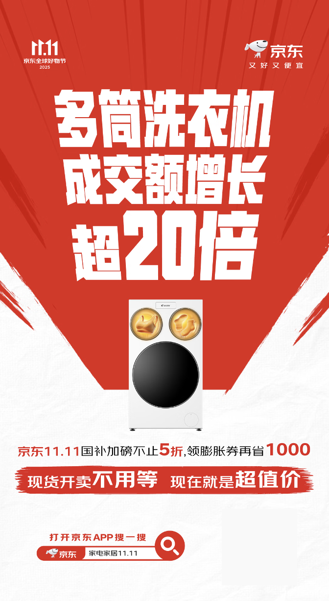 京东家电家居11.11首战告捷：钛厨具、百吋电视等多个趋势品类实现爆发增长