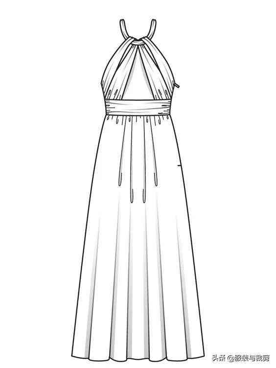 9款连衣裙服装设计手绘图