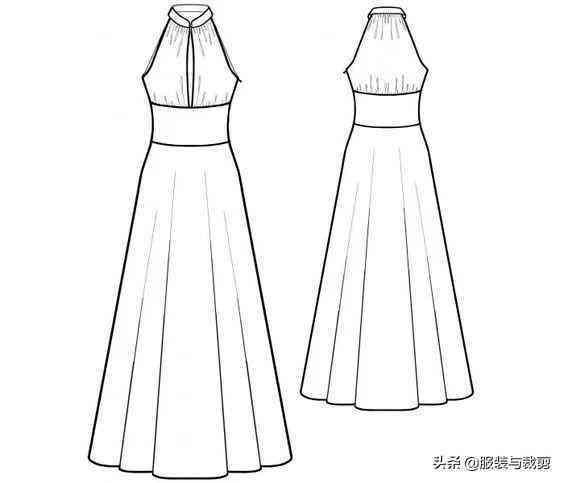 9款连衣裙服装设计手绘图