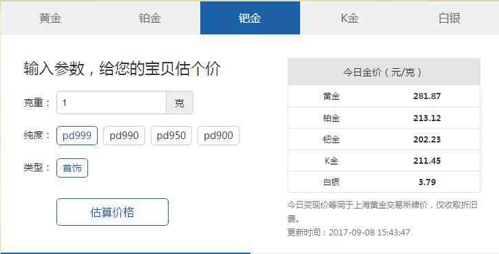 钯金990回收价格.查询(钯金990回收价格官方.查询)