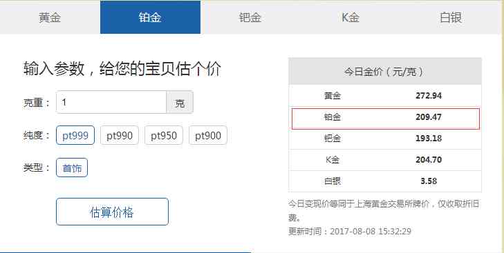 白金项链多少钱一克回收(白金项链卖多少钱)