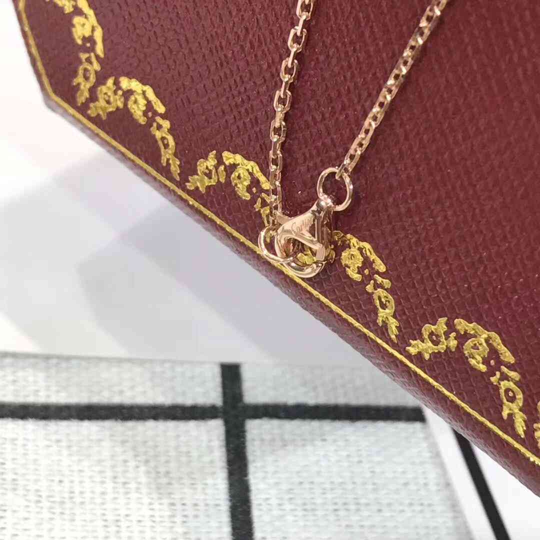 「定制款」卡地亚LOVE双环无钻项链紧紧相扣的螺丝双环