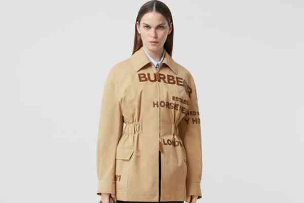 皮革 Horseferry 嵌花棉质马术风格外套