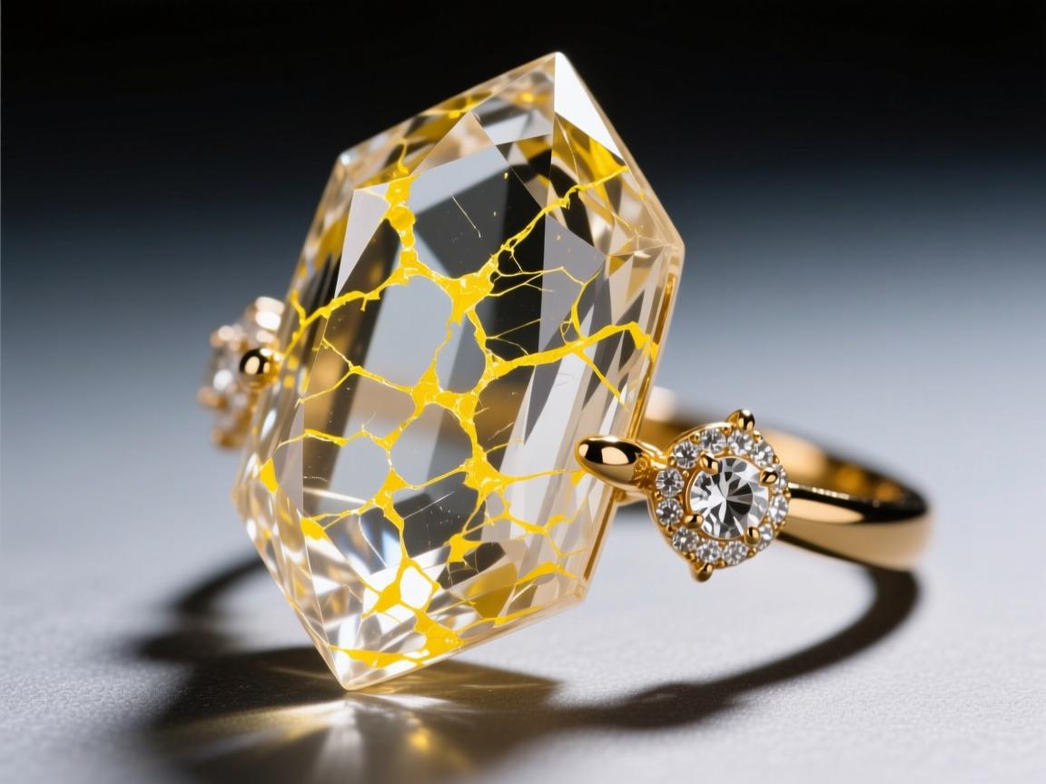 水晶为什么会有黄色裂痕？