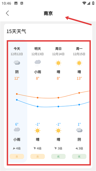 实时天气预告